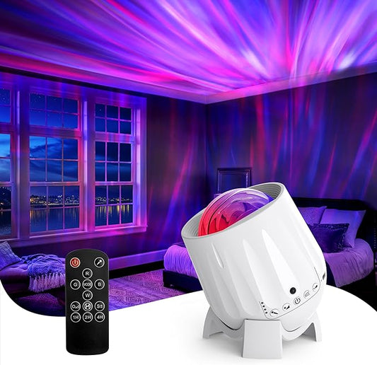 Northern Lights Projector, Galaxy Projector Night Light with Remote Control& Timer Function, Sleep Aid, Aurora Ceiling Projector Light for Bedroom Decor, Christmas Gift for Kids, Adults