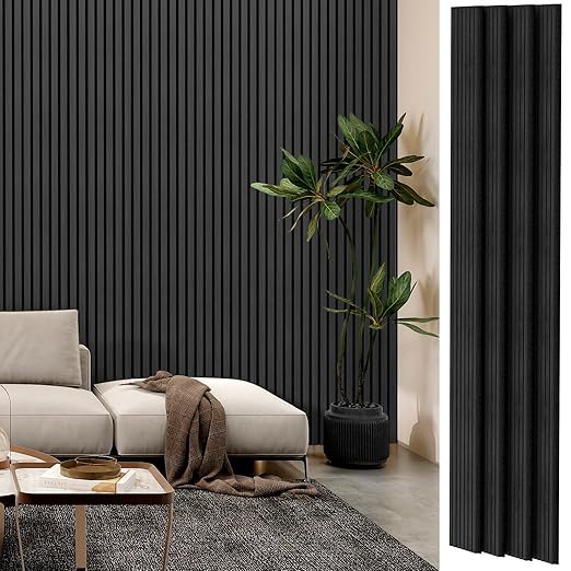 4 PCS Wood Slat Acoustic Panels for Stylish Decor and Noise Reduction(Sample Pack of Oak, Walnut Oak, Walnut, Matte Grey)