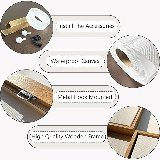 Canvas Wall Art for Living Room - Bridge Paintings Wall Decor Rustic Farmhouse Scenery Wall Pictures for Bedroom French Country Decor Country Style Bedroom Accent Landscape Artwork for Walls 29×58IN