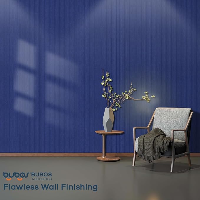 BUBOS 5 Pack Large Acoustic Panels,47.2" X 23.6" Acoustical Wall Panel,Self-Adhesive Sound Proof Panel for Office, Decorative Soundproof Wall Panels for Home Studio (Dark Blue 2)