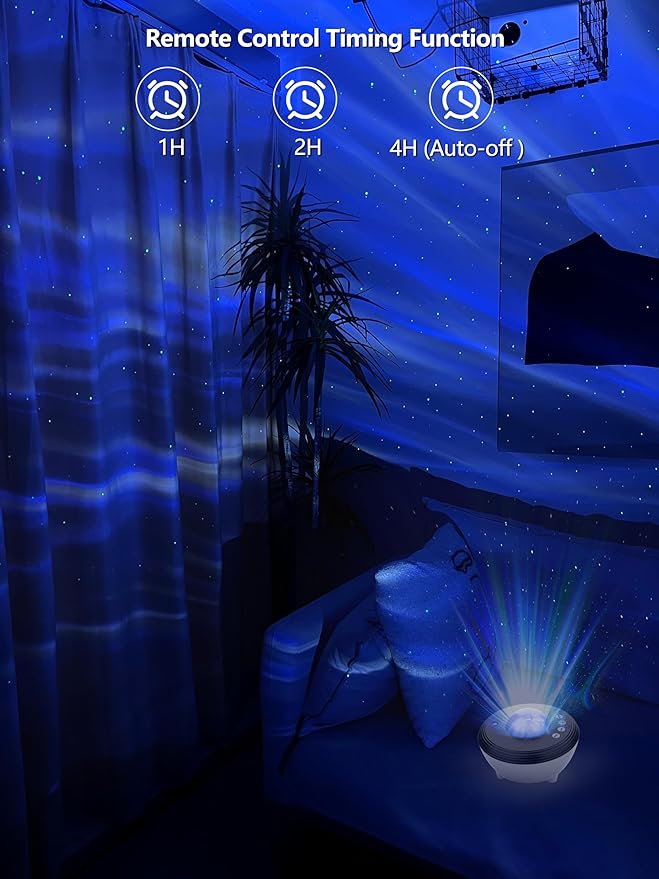 Northern Galaxy Light Aurora Projector,LED Star Projector for Bedroom Nebula Lamp, Remote Control, White Noises,Bluetooth Speaker,Night Light Galaxy Projector for Adults,Bedroom,Living Room