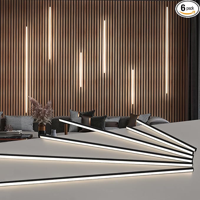 Art3d LED Recessed Lighting Kit - 6pcs Self-adhesive White LED Light with Smart Switch, 3000k Touching Switch Light for Wood Slat Wall Panels, Headboards, Stairs, Home decor, Under Cabinet Strip Light