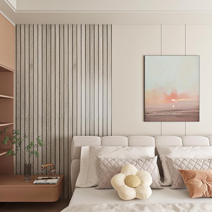 Livelynine 15.8x394 Inch 3D Wood Slat Wallpaper for Accent Wall Peel and Stick Wallpaper for Bedroom Living Room Walls Natural Wood Contact Paper Self Adhesive Paneling Wall Paper Decorative Pole Wrap