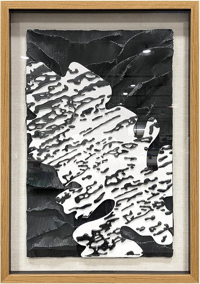 LIUZEYUE - Abstract 3D paper art wall decoration painting suitable for living room and studio walls 39.4"x59"