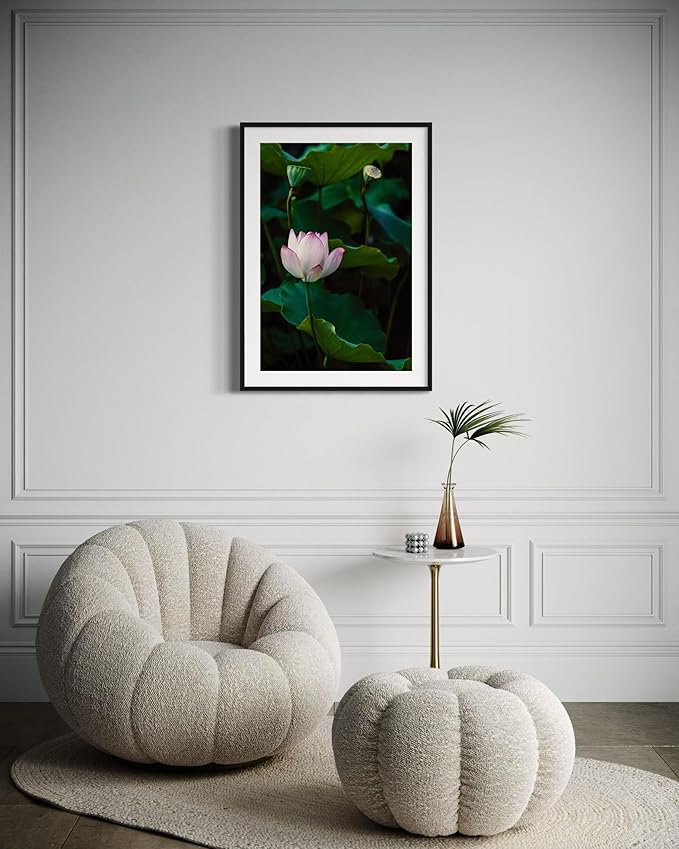 Oriental Beauty: Stunning Feng Shui Landscape Wall Art Vertical Prints for Home Decor in 3 Sizes (Serenity of a Pink Lotus, 20" x 30", Oriental Beauty)