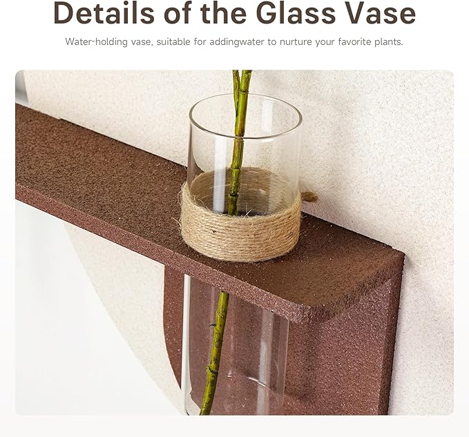 3D Textured Neutral Abstract Wall Art with Vase, Modern Minimalist Round Paintings Artwork for Walls, Boho Cream Geometric Wall Decor for Living Room, Hallway, Dining Room, Bedroom, Office, 24x31 Inch