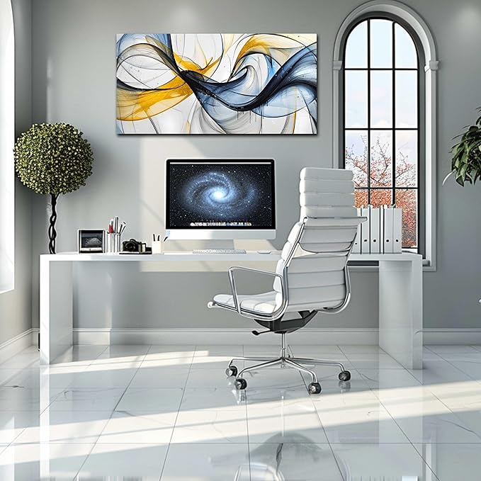 Modern Wall Art for Living Room - Abstract Wall Art for Bedroom Decor Ready to Hang Size 24" x 48"