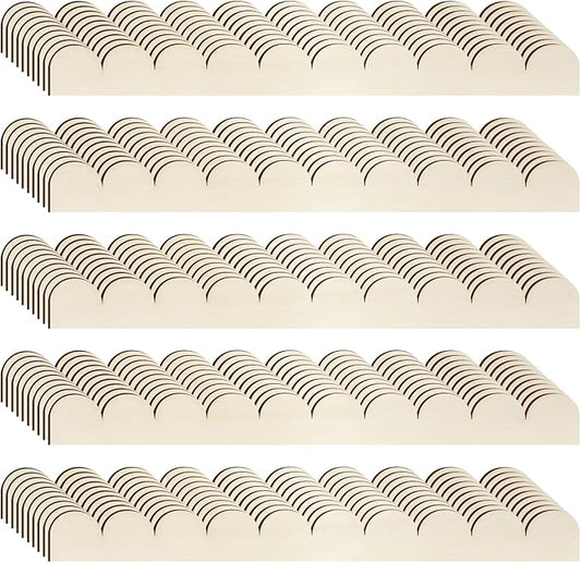 50 Packs Unfinished Scalloped Wood Trim DIY Decorative Wood Molding for Home Wall Cabinet Shelf and Window Door Decor