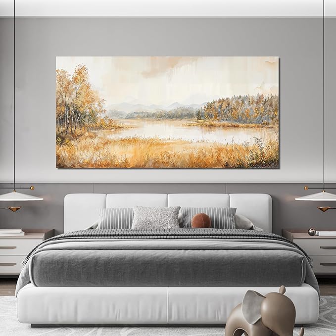 Canvas Wall Art Decor Large Wall Art Pictures for Living Room Art Work for Wall Decor Oversized Coastal Landscape Wall Art Decorations Prints Artwork for Walls Bedroom Home Wall Decor 29" X 58"