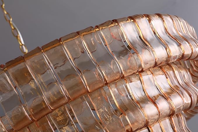 Large Chandelier, 36" Gold Chandelier for Dining Room, 6-Light Round Drum Kitchen Island Hanging Light Fixture Perfect for Living Room, Bedroom,Kitchen, Foyer