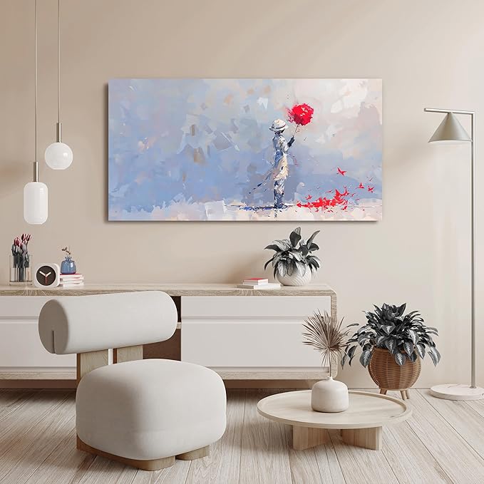 Canvas Wall Art Decor Modern Minimalist Wall Art Decor Wall Pictures For Living Room Artwork for Walls Colorful Wall Art Decorations Bedroom Office Home Wall Decor Aesthetic Ready to Hang 20" X 40"