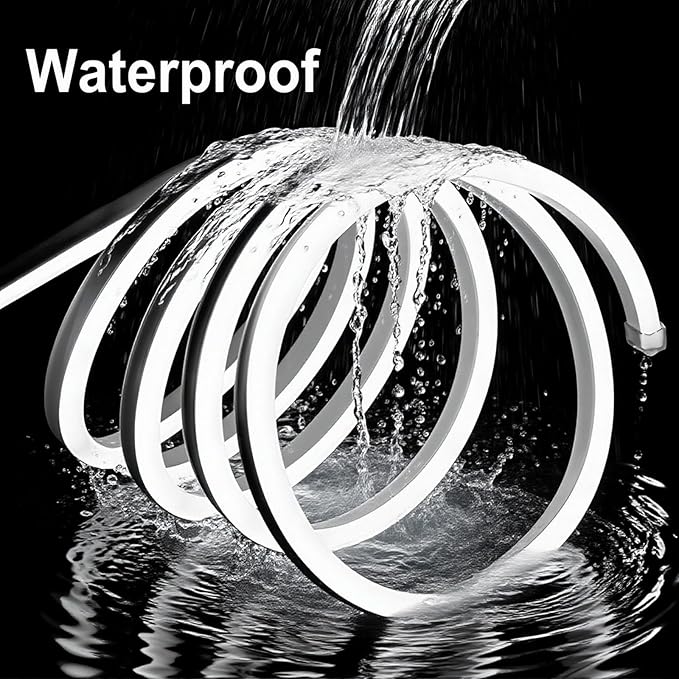 65.6FT Rope Lights for Outside- Bright White Outdoor Use - Accent Lighting Around Features Like Decks, Patios, and Gardens, Emphasizing led Tube Lights Versatility in Creating Ambiance ETL Listed