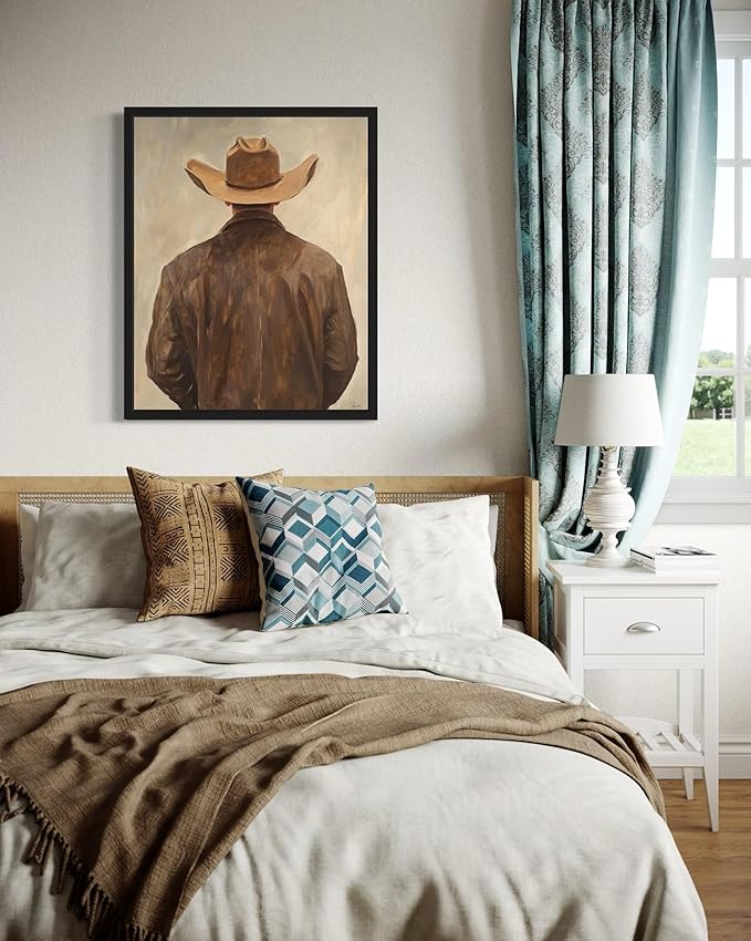 Cowboy Art Print Poster Wall Art, Western Country Farmhouse Wild West for Bedroom, Bathroom, Living Room Art Decor 58 (Cowboy, 8 x 10 inches, Unframed)