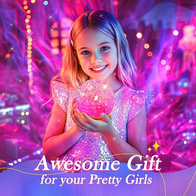 Mubarek Crystal Light Projector, 216 Modes Mood Lighting for Bedroom, Remote & USB Control Room Lights for Bedroom, Ambient Lighting Aesthetic Room Decor for Teen Girls Gifts, Christmas Gifts for Kids