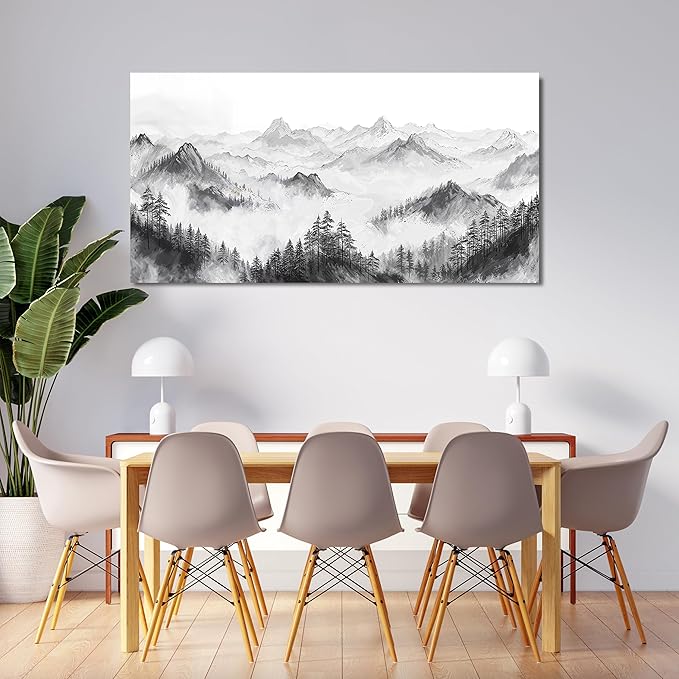 Canvas Wall Art Decor Wall Art Pictures for Living Room Art Work for Wall Decor Mountain Landscape Wall Art Prints Artwork for Walls Forest Wall Decorations Bedroom Home Aesthetic Wall Art Decor 20" X 40"