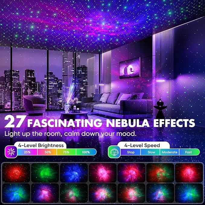 Astronaut Galaxy Projector, Star Projector for Bedroom, Nebula Night Light with Timer and Remote, LED Space Galaxy Lamp for Room Decor, Home Decor, Gifts for Kids, Christmas, Birthday