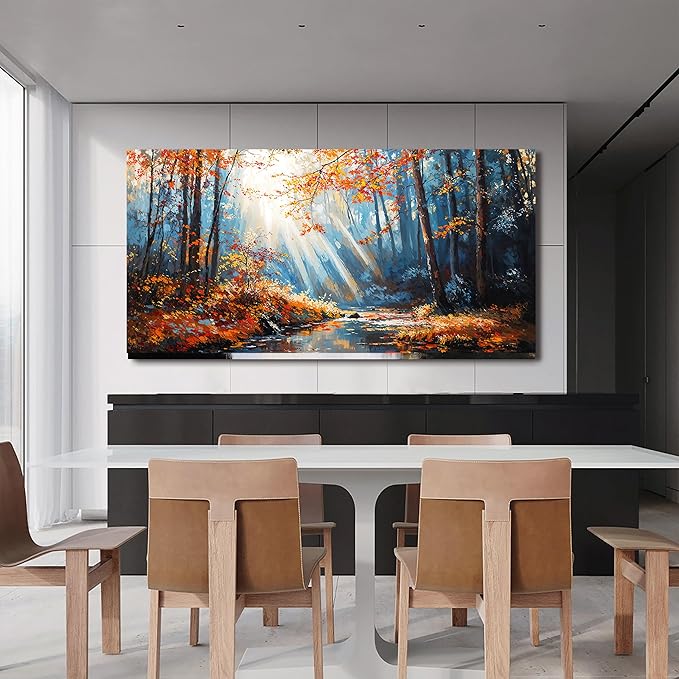 Large Canvas Wall Art Decor Nature Landscape Wall Art Decorations Modern Botanical Wall Art Prints Art Work For Wall Decor Forest Wall Art Pictures For Living Room Bedroom Office Decor 29"X 58"