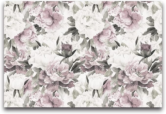 Cliouar-Vintage Purple Pink Rose Bedroom Living Room Decor Wallpaper Mural Bedroom Living Room Decor 103" x 69"(Not Self-Adhesive)