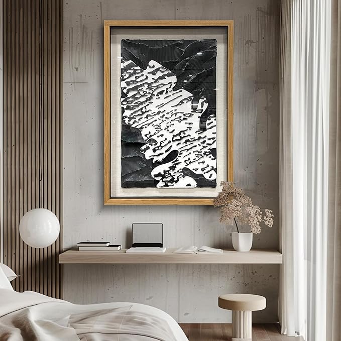 LIUZEYUE - Abstract 3D paper art wall decoration painting suitable for living room and studio walls 39.4"x59"