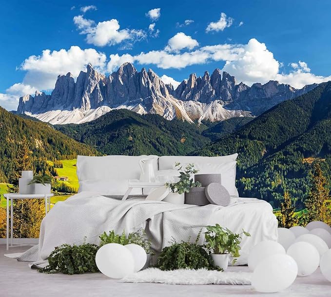 Nature Lanscape Mountain Wallpaper Mural Bedroom Livingroom(Not Self-Adhesive)