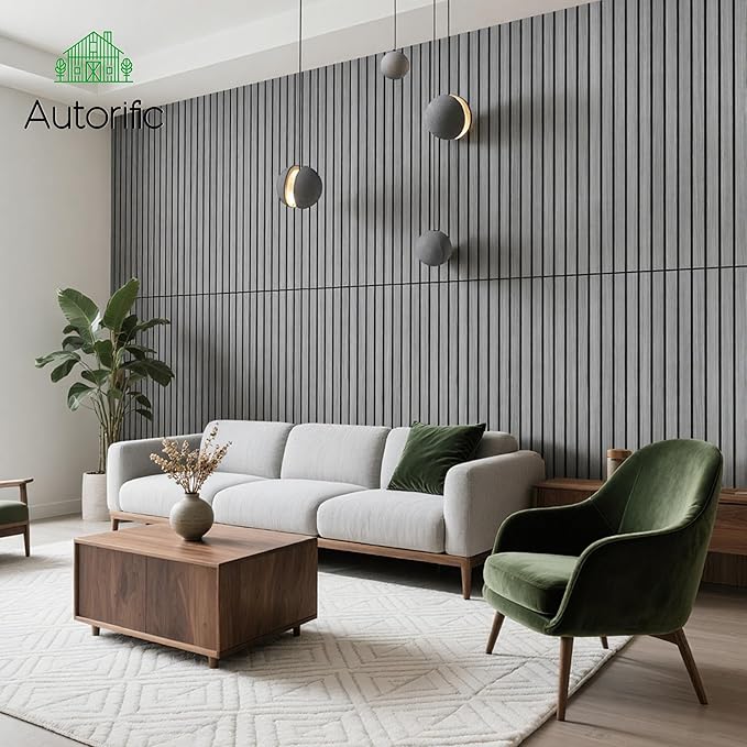 10 Pack Acoustic Panels for Wall, Soundproof Panels with Simulated Wood Grain Finish, 47.2”x23.6” Decorative Acoustic Wall Panel for Office,Home Theater,Studio,Living Room, Gray Oak