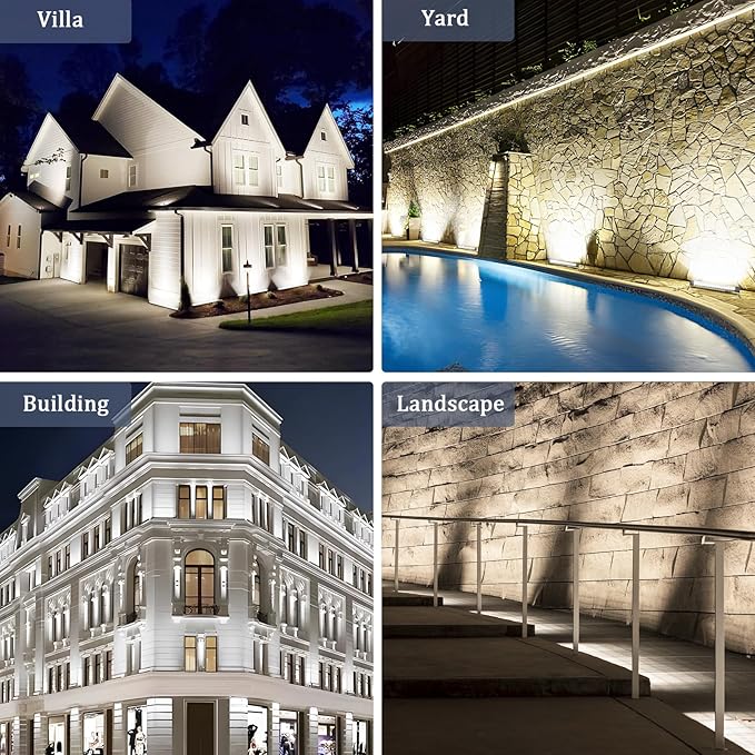 Outdoor Wall Washer Light, 4FT 72W 5000K Daylight White Led Wall Washer Light Bar, 120V Waterproof IP67 Outdoor LED Light Bar for Building Landscape Commercial Sign Lighting, Plug in, 1 Pack