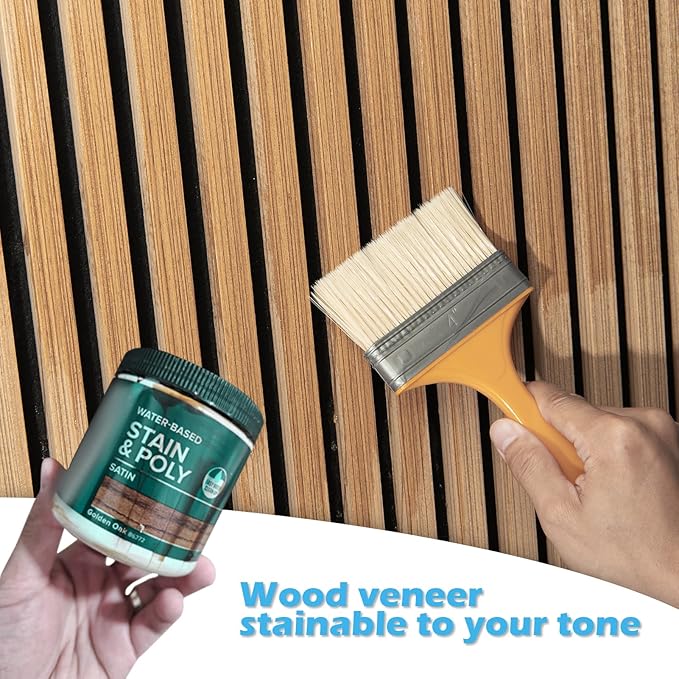 Art3d 2-Pack 48" x 24" Acoustic Wood Panels for Wall, Soundproof Wood Slat Panel for Wall and Ceiling, 3D Fluted Sound Absorbing Paneling for Interior Wall Decor, Living Room, Bedroom - Peach