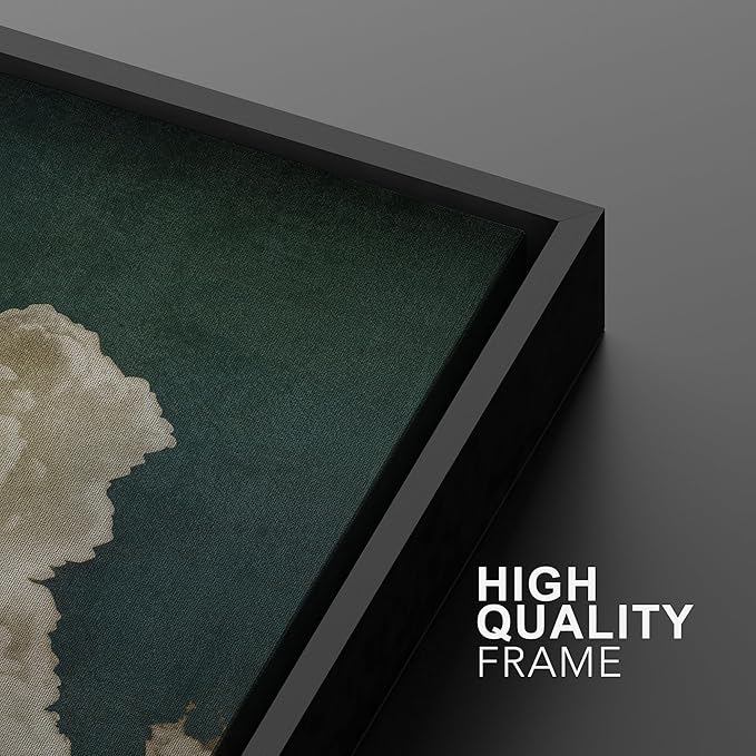 MUDECOR Framed Wall Art Print Set Vintage Cloudscape Dreamy Cotton Clouds Illustrations Modern Art Decorative Colorful Chic for Living Room, Bedroom, Office - 16"x24"x3 Black