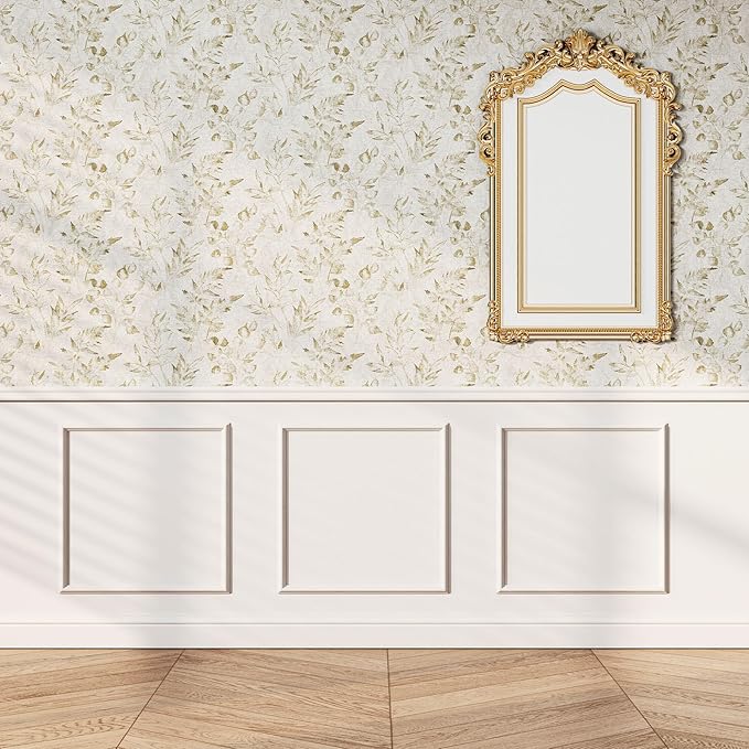 3 Sets Peel and Stick Wall Molding Kit, 20''x20'' Premade Wainscoting Accent Panels for Interior Wall Trim, Easy DIY Moulding Decor