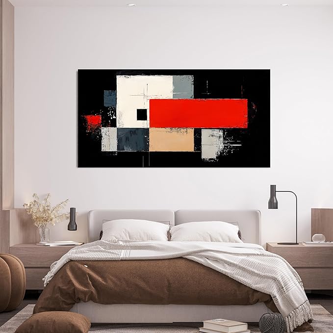 Abstract Wall Art Decor Large Modern Wall Art Decorations Wall Art Pictures for Living Room Abstract Canvas Art Wall Decor Black and White Wall Art Prints Artwork for Walls Bedroom Office Decor 24" X 48"