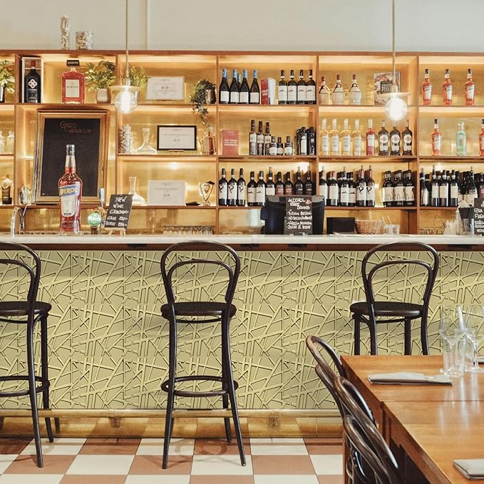 33 Pack 3D Wall Panels for Interior Wall Decor, 12''x12'' Champaign Gold Accent Textured Wall Panels, Wall Covering Panles for Living Room, Gaming Room, TV Background, Cover 32 Sq.Ft