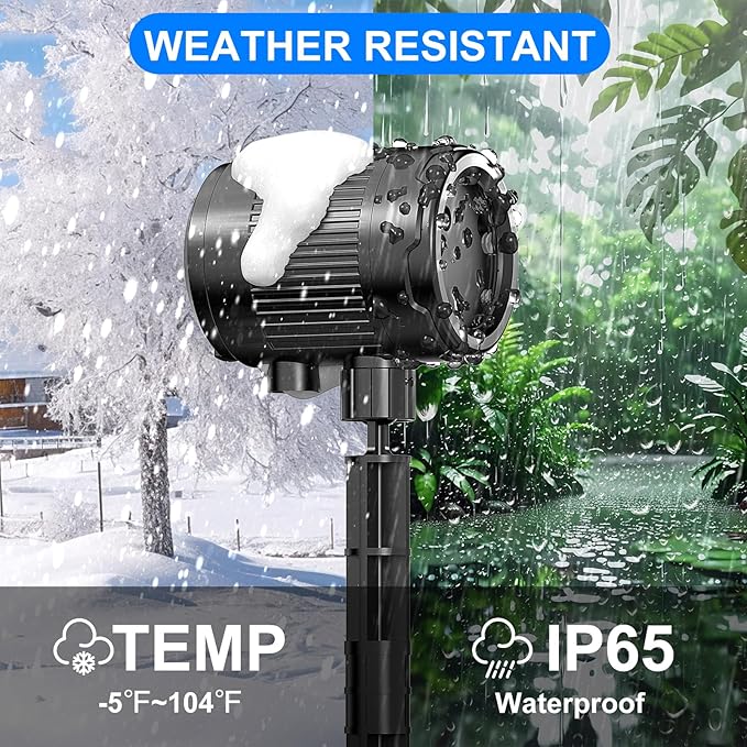 Christmas Laser Projector Light Outdoor: Green Red 2 Color Firefly Laser Lights, IP65 Waterproof Star Projector Lights Show Decor for Garden Yard Holiday Party, Christmas Halloween New Year Gift