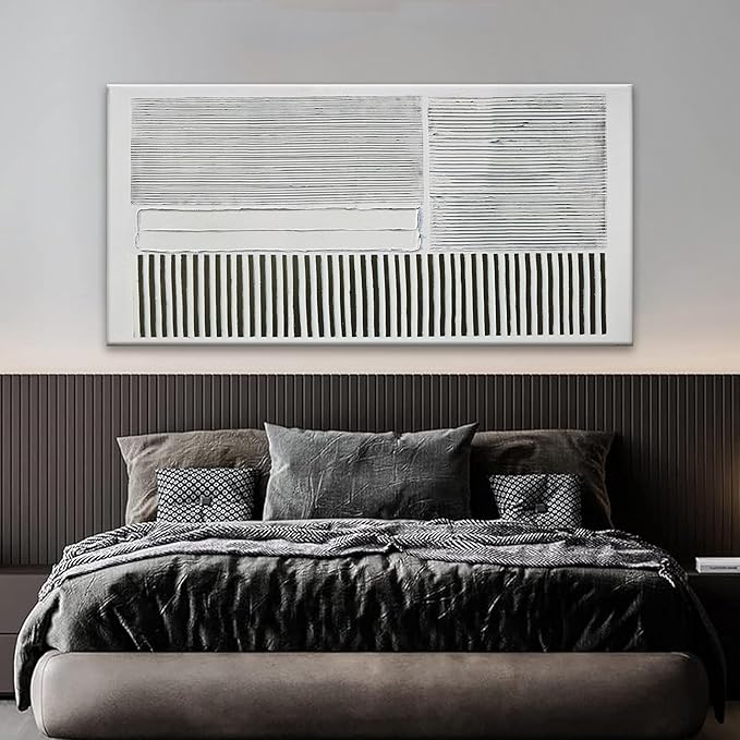 Canvas Wall Art Decor Large Canvas Wall Art For Living Room Abstract Art Black and White Wall Art Decor Abstract Modern Wall Art Prints Large Art Work For Bedroom Office Kitchen Wall Decor 29" x 58"