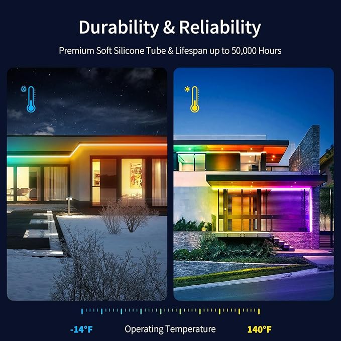 Neon Rope Lights 20FT RGB IC, Neon Light Strip LED Strip Lights for Bedroom with Remote&App IP65 Waterproof Music Sync, Color Changing Rainbow LED Rope Lights for Wall Decor Indoor Outside