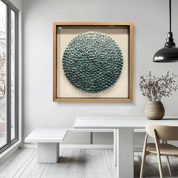 LIUZEYUE - Modern Abstract Wall Art Living Room Handmade Wood Flower 3D Wall Decoration Entrance Wall Decoration Green 59"x59"