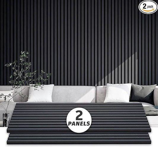 Acoustic Panels Sound Absorbing Wood Wall Panels for Interior Wall Decor 2 Pack 48x24 Inch, Wooden Panels TV Wall Decor Decorative Noise Cancelling Wainscoting Panels for Bedroom, Living Room