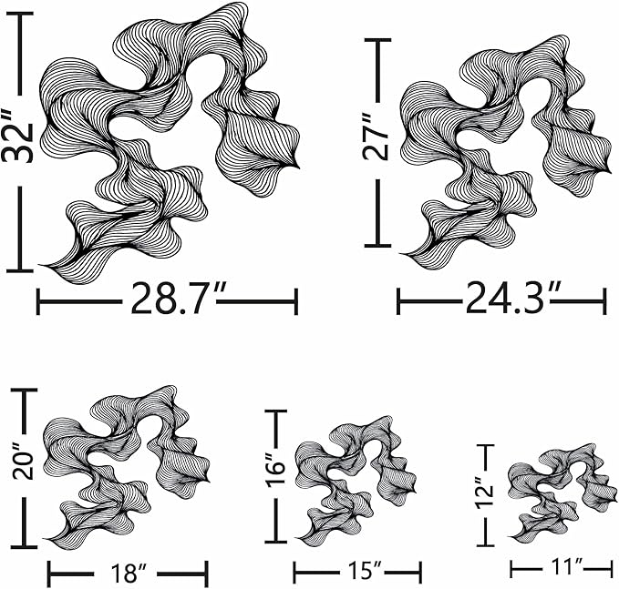 Abstract Metal Wall Art, Modern Wall Decor, Contemporary Home Office Decoration, Unique Geometric Wall Sculpture, Modern Mid Century Hanging, Decor for Living Room, Bedroom, Hallway, Housewarming Gift