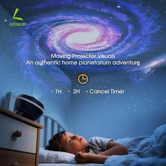 L LOHAS LED Galaxy Projector, Star Projector Planetarium Night Light, 13 in 1 HD Space Night Light Projector with Light Strip Meteor for Kids Bedroom Birthday Christmas Gift