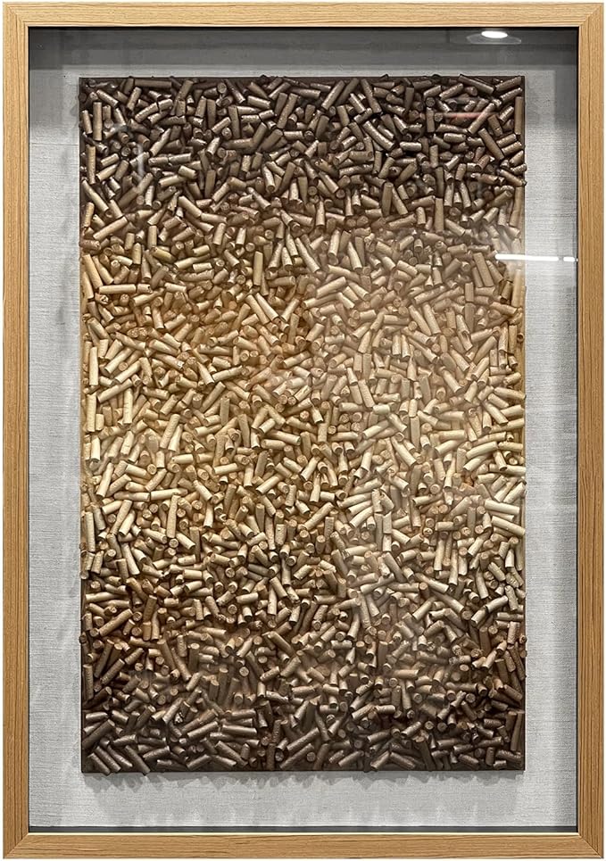 BrightA Creative Polymer Strip Collage And Superimposition Paintings With Natural Tones Add Artistic Layers To The Space 27.5"x39.4"