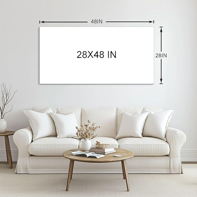 Birch Tree Canvas Wall Art Landscape Yellow Picture Wall Decor for Living Room Large Bedroom Wall Decor Above Bed Framed Artwork for Walls 24×48IN