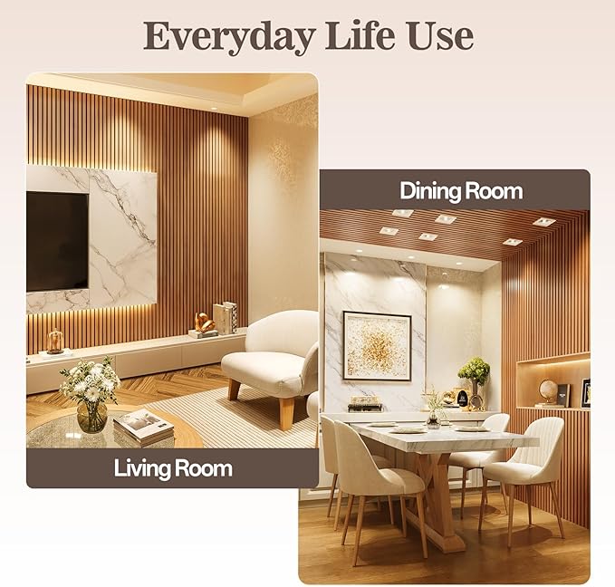 4 Pack Wood Panels for Wall, 94.4" x 12.6" Acoustic Wood Slat Wall Panel for Interior Decor & Noise Reduction, Soundproof Panel, Sound Absorbing 3D Textured Panels - Teak