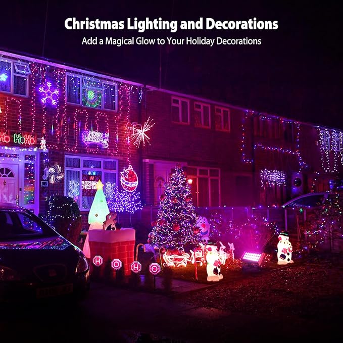 168W Smart LED Wall Washer Flood Lights, Waterproof RGBCW Color Changing Smart Light Fixtures with APP Control, Music Sync, Group, Timing Functions, Perfect for Outdoor Indoor Lighting Projects