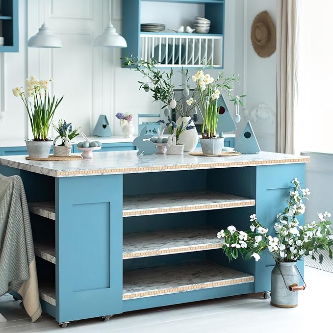 Nuanchu 12 Pcs Unfinished 3D Decorative Wood Trim Molding 15.75 Inch Decorative Wood Molding Cute DIY Trim for Home Wall Cabinet Shelf Window Door(Wavy,14mm)