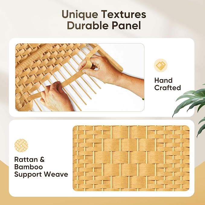 JOSTYLE Room Divider 6ft. Tall Extra Wide Extra Wide Privacy Screen, Folding Privacy Screens with Diamond Double-Weave Room dividers and Freestanding Room Dividers Privacy Screens(Yellow, 6-Panel)