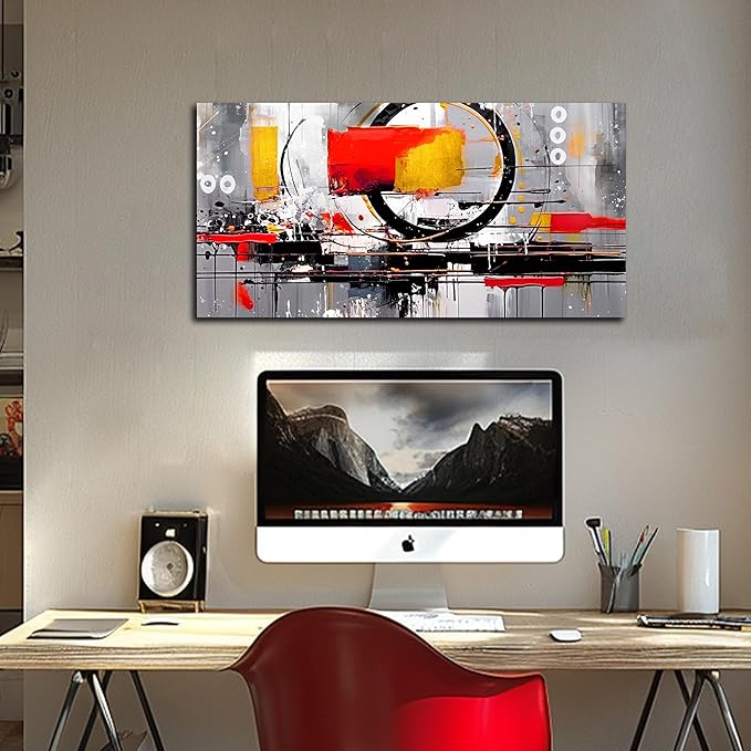 Abstract Paintings Canvas Wall Art - Art Pictures for Wall in Living Room - Modern Wall Art Bedroom Aesthetic Size 20" x 40"