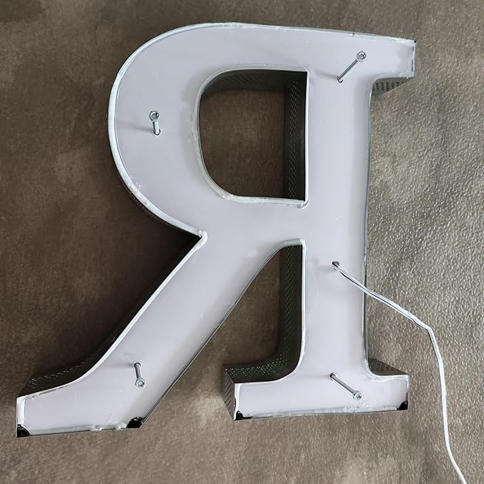 jimeiguang Custom Exterior LED Channel Letters 8 to 25 inches Tall Large Letter Bright Lighted Logo for Storefront Business Sign Building Signs (18 letters)