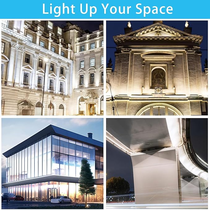 2-Pack nanzgecc 72W Outdoor Wall Washer Lights, 40IN 5000K Daylight White LED Wall Washer Light Bar, 120V Waterproof IP67 Outdoor LED Light Bar for Outdoors, Plug and Play