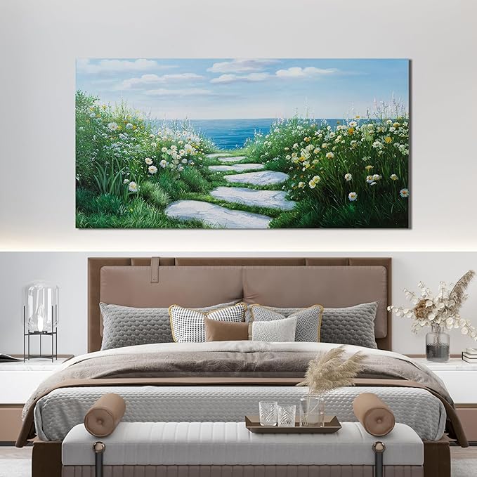 Canvas Wall Art Decor Large Wall Art for Living Room Canvas Art Wall Decor Nature Landscape Wall Art Decor Pictures Coastal Wall Art Prints Artwork for Walls Bedroom Office Wall Decor 24" X 48"