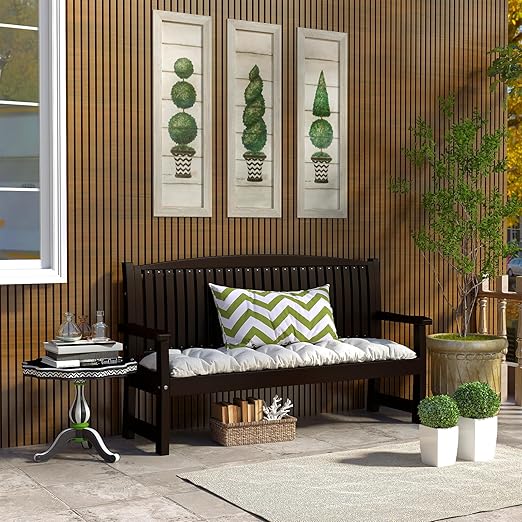 3D Faux Wood Wall Panels for Exterior – Waterproof WPC Decorative Siding Slat Covering, Outdoor UV 7.55 FT (L) x 0.53 FT(H) Resistant Wall Decor, Easy Install Design (Brown, Pack of 5 Piece)