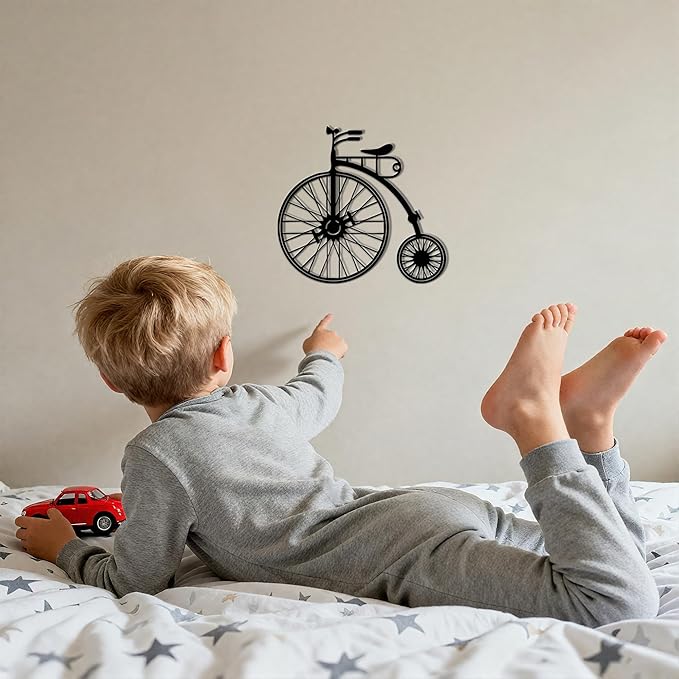 Bicycle Decor - Metal Bike Decor with Waterproof Coating for Indoor and Outdoor,12x11 Inches Retro Wall Decor Ideal for Teenage Room Decor, Christmas and Birthday Gifts